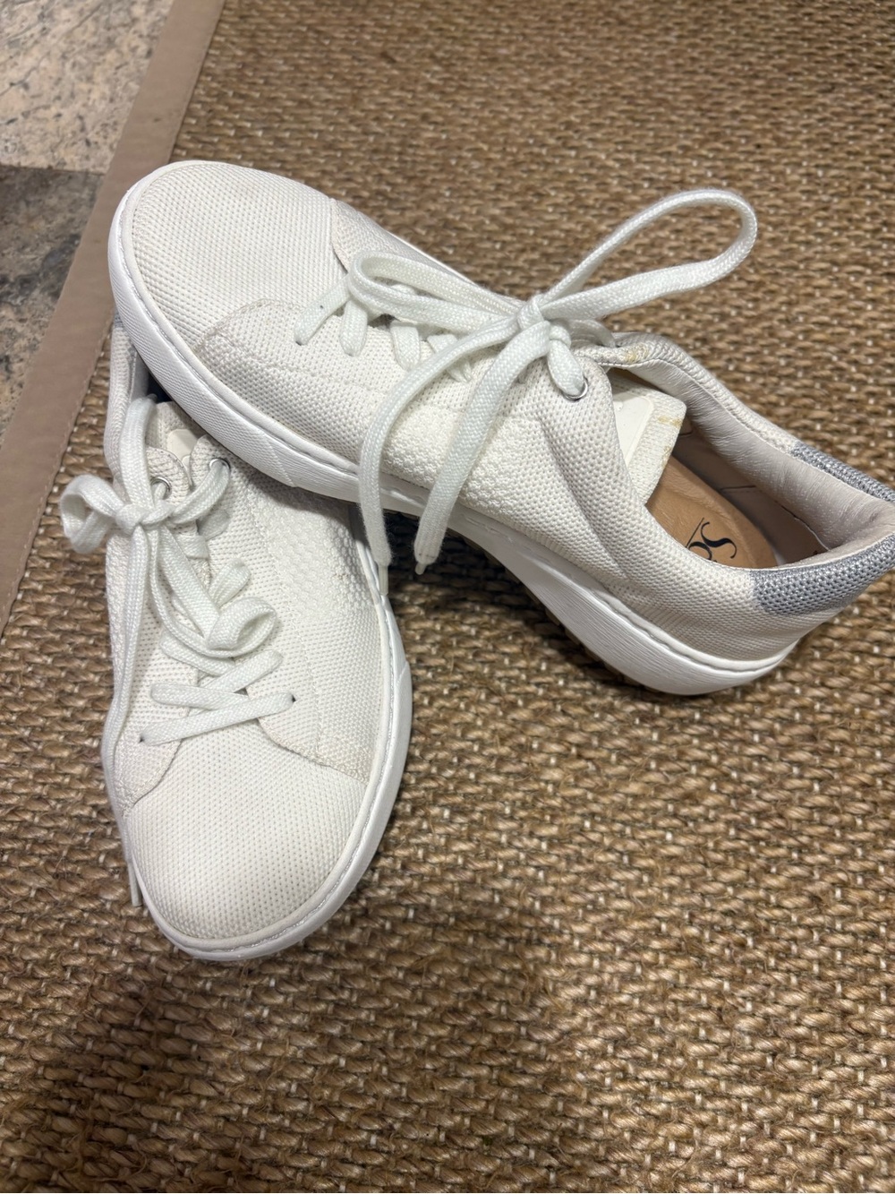 Sofft Wayland Women's White Knit Lace-Up Sneakers - Lightweight Everyday Comfort
